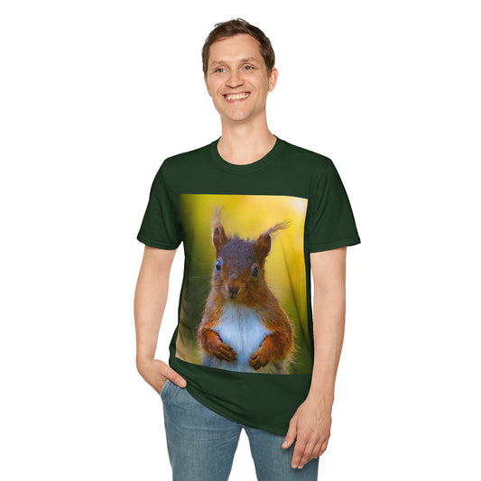 Unisex Softstyle T-Shirt – Cheerful Nature Inspired Tee for Red Squirrel Lovers