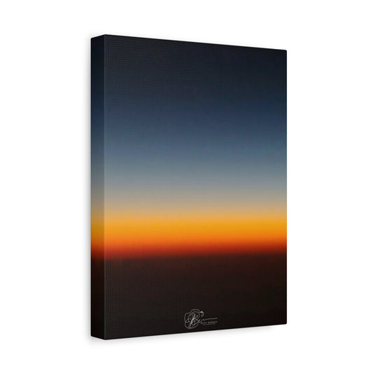 Canvas Wall Art Photo Print - Sunset at 30,000 feet