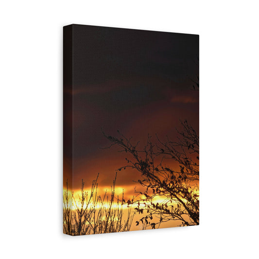 Canvas Wall Art Photo Print - Short Winter Days After Sunset