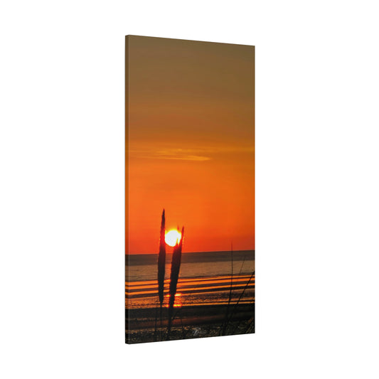 Canvas Wall Art Photo Print: Sunset over the Sea, 'Slipping down to the Horizon'