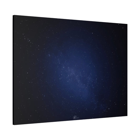 Canvas Wall Art Photo Print - Dark Ink Blue Starlit Sky