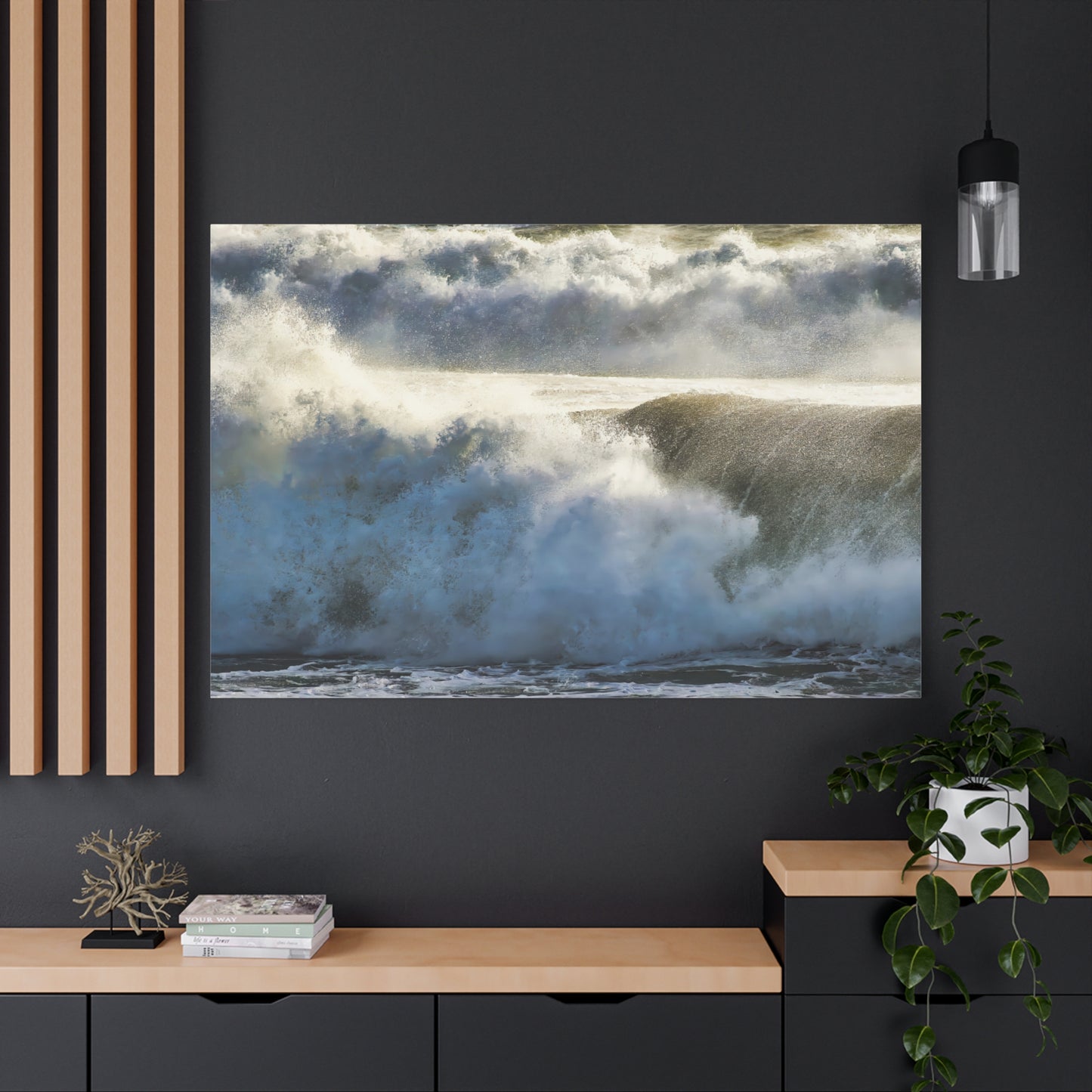 Canvas Print: Ferocious Crashing Waves