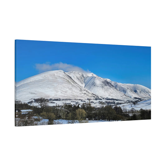 Canvas Wall Art Photo Print: Dusting of snow over the fells, Lake District, Cumbria