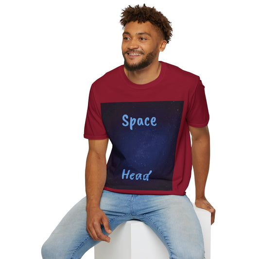 Space Head Unisex Softstyle T-Shirt - Funny Nature Inspired Tee for Space Lovers