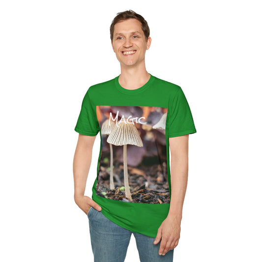 'Magic' mushroom Unisex Softstyle T-Shirt – Cheerful Nature Inspired Tee for Fungi Lovers